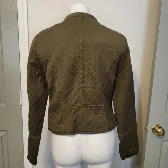 Anthropologie Hei Hei Olive Green Quilted Equestrian Utility Riding Jacket(M) - Picture 6 of 11